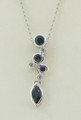 9ct Blue Sapphire & Diamond Pendant on Gold Chain £295