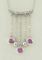 18ct Pink Sapphire & Diamond Pendant on Gold Chain £275