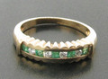 9ct Emerald Diamond eternity Ring £275