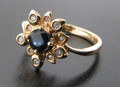 14ct Sapphire & Diamond Cluster Ring £250.00