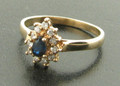 9ct Sapphire & Diamond Cluster Ring £240.00
