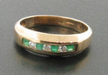 9ct Emerald Diamond eternity Ring £225