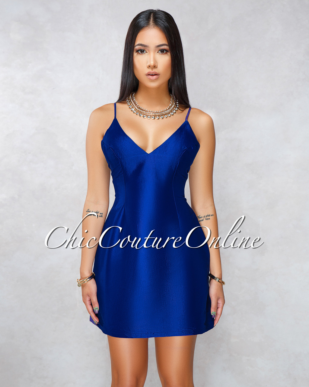 royal blue dress mini