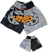 Muay Thai Shorts - Black/Silver/Gold