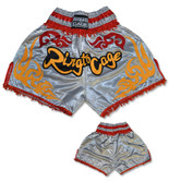 Muay Thai Shorts - Silver/Gold/Red