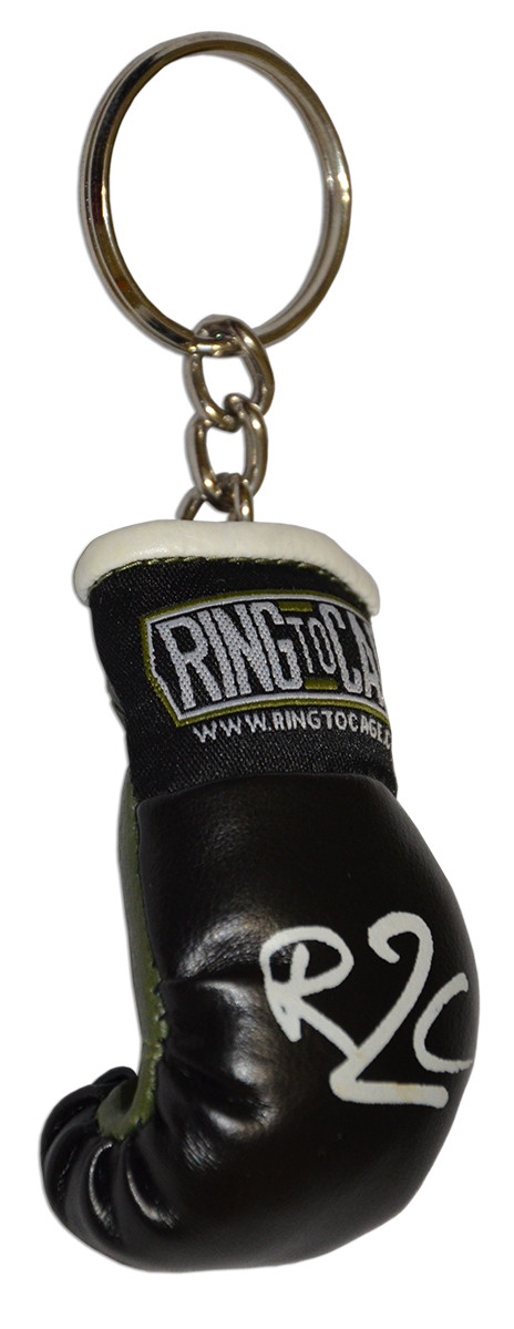 mini boxing gloves keychain keyring key chain ring leather Flag catalonia 