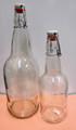 Flip-top bottles, Clear, 1 Liter Cs/12