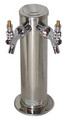 Draft Tower, Polished Stainless Steel- 2 Faucets