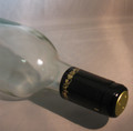 Shrink Wrap Wine Bottle Toppers/30- Black w/ Gold