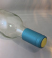 Shrink Wrap Wine Bottle Toppers/30- Metallic Light Blue