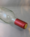 Shrink Wrap Wine Bottle Toppers/100- Metallic Ruby Red