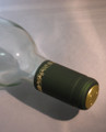 Shrink Wrap Wine Bottle Toppers/100- Green w/ Gold