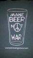 Make Beer Not War Green Tee - Large