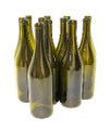 750ml Antique Green Burgundy Style Bottles Cs/12