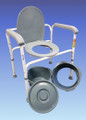 STEEL COMMODE WITH SMOOTH PP SEAT/LID