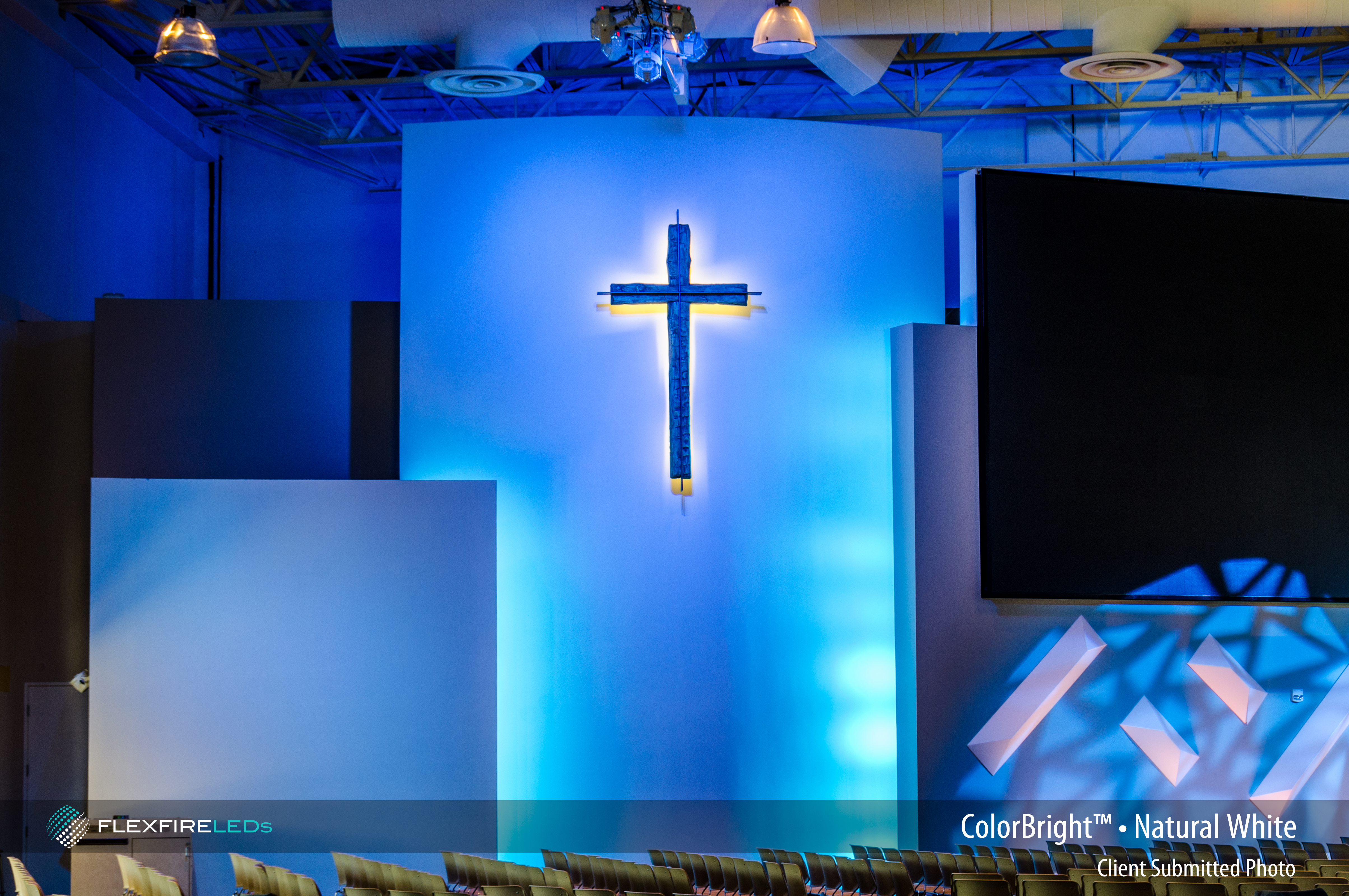 Church worship center led lighting examples