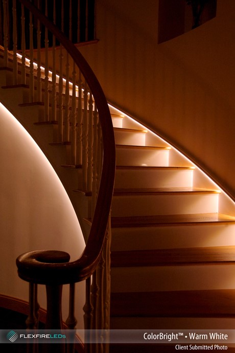 LED staircase lighting example