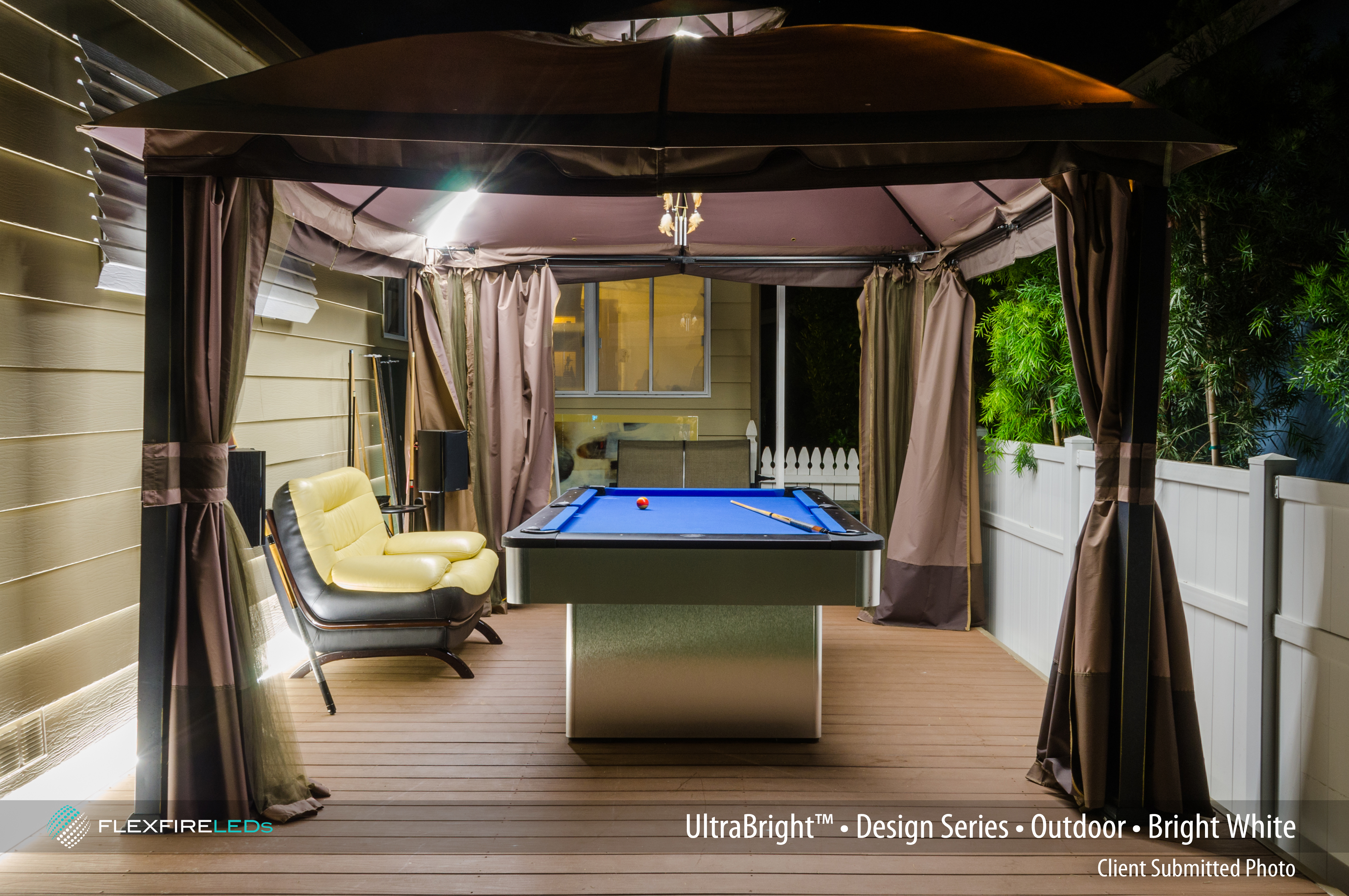 Outdoor Pool table lighting example