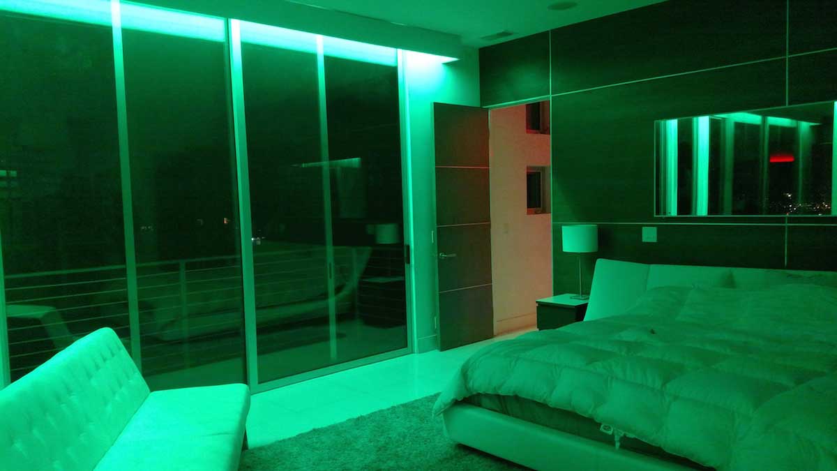 Color changing RGB bedroom accent lights  