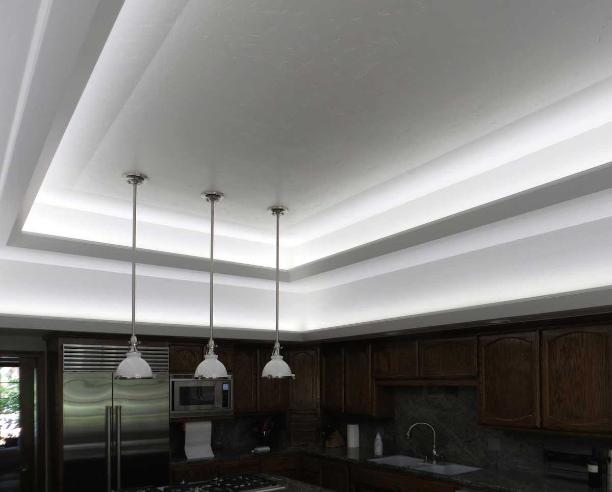 Modern kitchen LED cove lighting 5