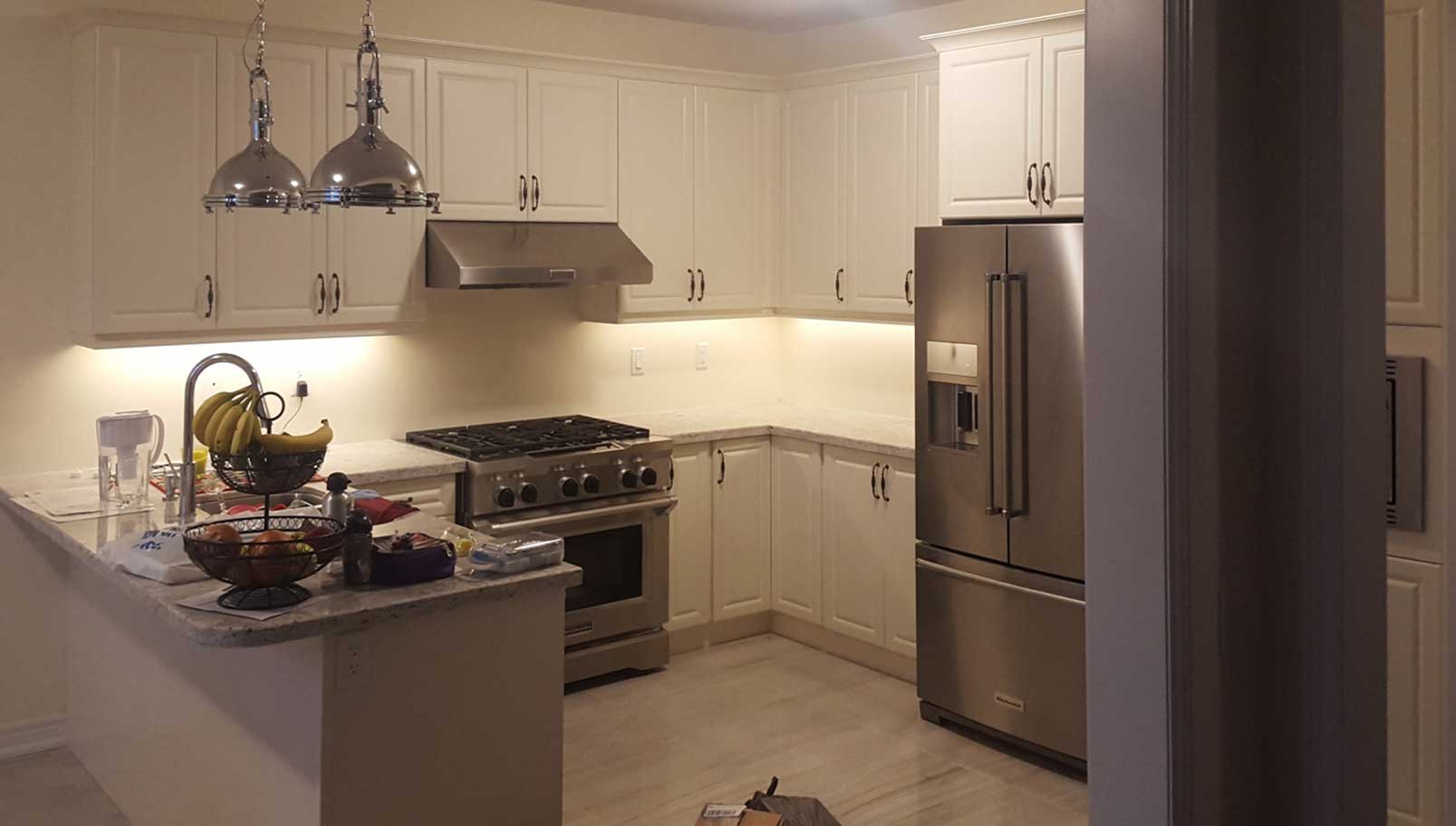Modern kitchen lighting design cabinets 