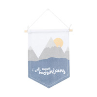 12x6" Lulujo Wall Banner - "I Will Move Mountains" (5 pieces/case)