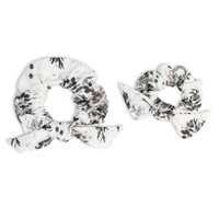 Lulujo Mommy & Me Hair Scrunchie - Black Floral (6 pieces/case)