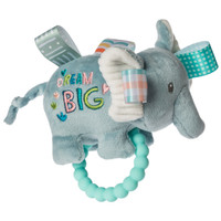 6" Taggies Dream Big Elephant Teether Rattle (6 pieces/case)