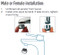 Install male tom thumb faucet aerator insert