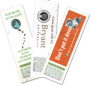 Custom Printed Seeded Bookmark with Water Saving Tips, plant real flowers | with water saving tips
