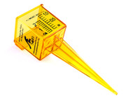 Custom Printed 1.5" Rain and Sprinkler Gauge Wide Mouth Bright Yellow Outdoor Measuring Tool