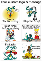 Splash the Water Dog Conservation Stickers | Series 1 | Fun Educational product for all ages!