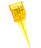 The 1.5" plastic yellow sprinkler and rain gauge makes putting the lawn water conservation booklet into action easier.