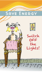 Switch the Cat Energy Conservation Sticker | Turn off Lights | Fun Educational product