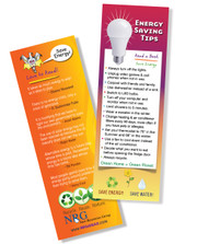 Save Energy - Tip Bookmark | Save your place with Energy saving quotes & tips.