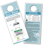 Generic Door hanger Blue Leak detecting Dye Tablets on a Card | Full Color Print with Instructions