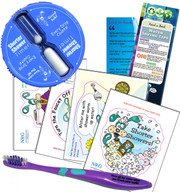 Shower Bathroom Fun Kit Kids Shower Timer | Toothbrush Bathroom Vinyl Cling Stickers & Bookmark