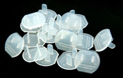 Clear plastic safety caps, draft stoppers and safety device.