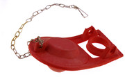 Replacement Flapper Fits Most Toilets - Long Lasting Red Rubber Corrosion Resistant  with Stainless Steel Chain