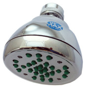 1.25 gpm Chrome spray clean shower head, great for hard water areas.