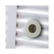 A filter alarm whistle that helps you remember to change your furnace filter.