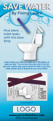 Custom Card Blue Stripe Silent Toilet Leak detecting Strips 2 pack Tracing Dye Pack