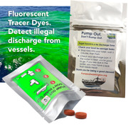 Custom 2 Pack Tracer Dyes Marine / Boating / Docks / Lakes / Ports Visual Dye Tablets prevent illegal discharge