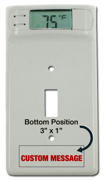 Digital Wall plate Temperature Thermometer (White)