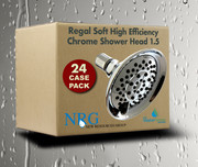 Case Rain Shower Heads Regal Soft Next Generation High Efficiency Chrome low flow 1.5