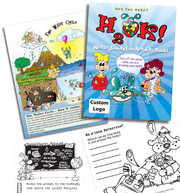 Water Saving Activity Book Kids grades 5-8 Custom Logo Word Find, Coloring, Maze, Conservation Tips & More