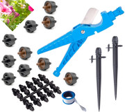 Basic Drip Irrigation Mini Kit Tube Cutter / Adjustable Stake / Emitters / Punch Tool / Goof Plugs