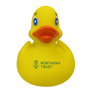 Rubber Duck Classic Yellow add Custom Logo Weighted Racer for your next outdoor Water Event