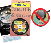 FOG Awareness Brochure Fats, Oils & Grease Custom info and tips + Refrigerator Logo Pan Magnet