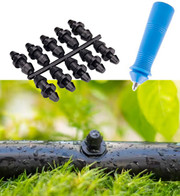 Drip Hole Irrigation Punch Tool Tube/ Goof Plugs 50 Pack | Home Garden Lawn Supplies